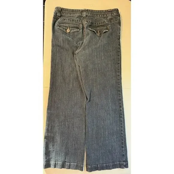 Venezia Women's Blue Flare & Wide Leg Jeans - Picture 3 of 4